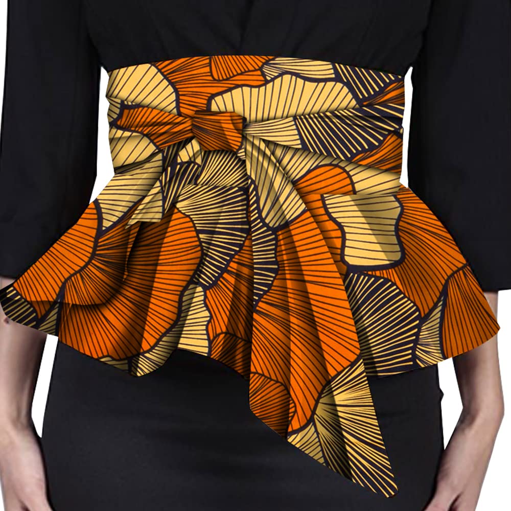 BAZINRICHE African Print Vintage Wide Waist Belt for Women - Handmade Beaded Elastic Waistband for Dresses, Tops & Skirts | Perfect for Cultural Events, Weddings & Boho Fashion
