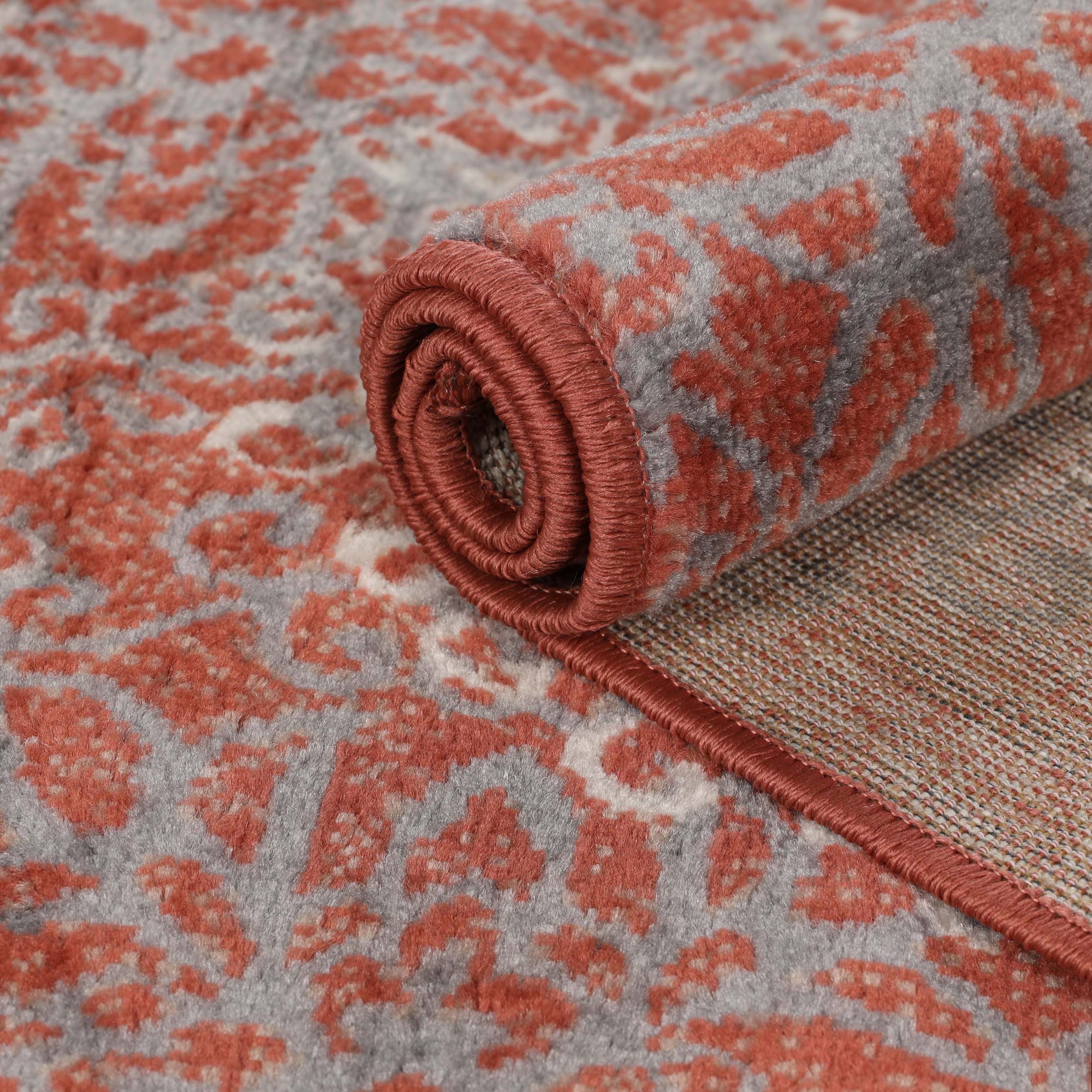 Leigh Traditional Floral Scroll Indoor Area Rugs & Runner Rugs - Non-Slip Soft Living Room Bedroom Decor Carpet