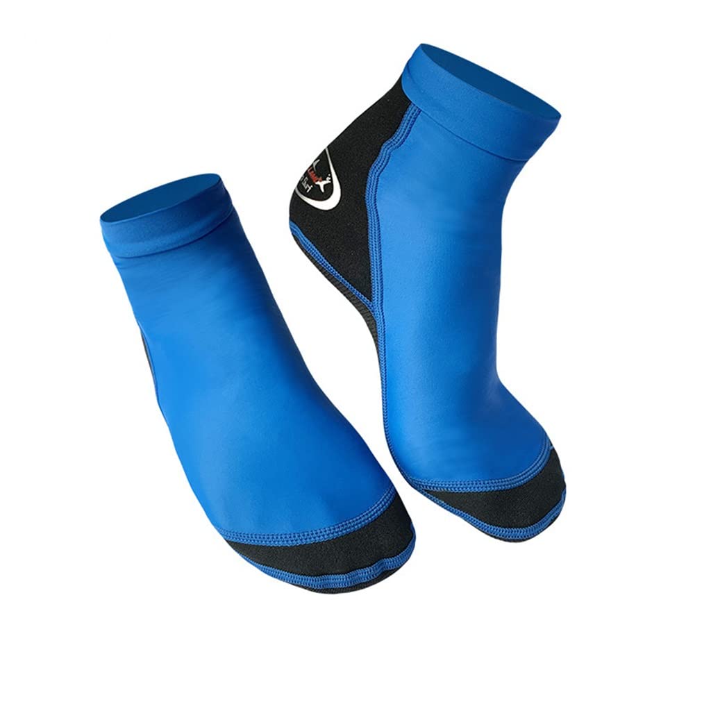 XyyrYS 3MM Neoprene Wetsuit Booties for Scuba Diving, Snorkeling & Water Sports - Warm, Flexible Dive Socks for Men, Women & Kids - Perfect for Beach, Surfing & Cold Water Activities (Blue, Size 42-45)