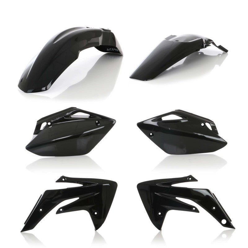 Acerbis Black Plastic Kit for 07+ Honda CRF150R Motorcycle - Durable Replacement Body Parts for Off-Road Racing & Trail Riding