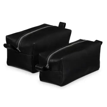 Premium Genuine Leather Dopp Kit Toiletry Bag for Men - Travel Organizer with Multiple Pockets - Perfect for Gym, Business Trips & Weekend Getaways
