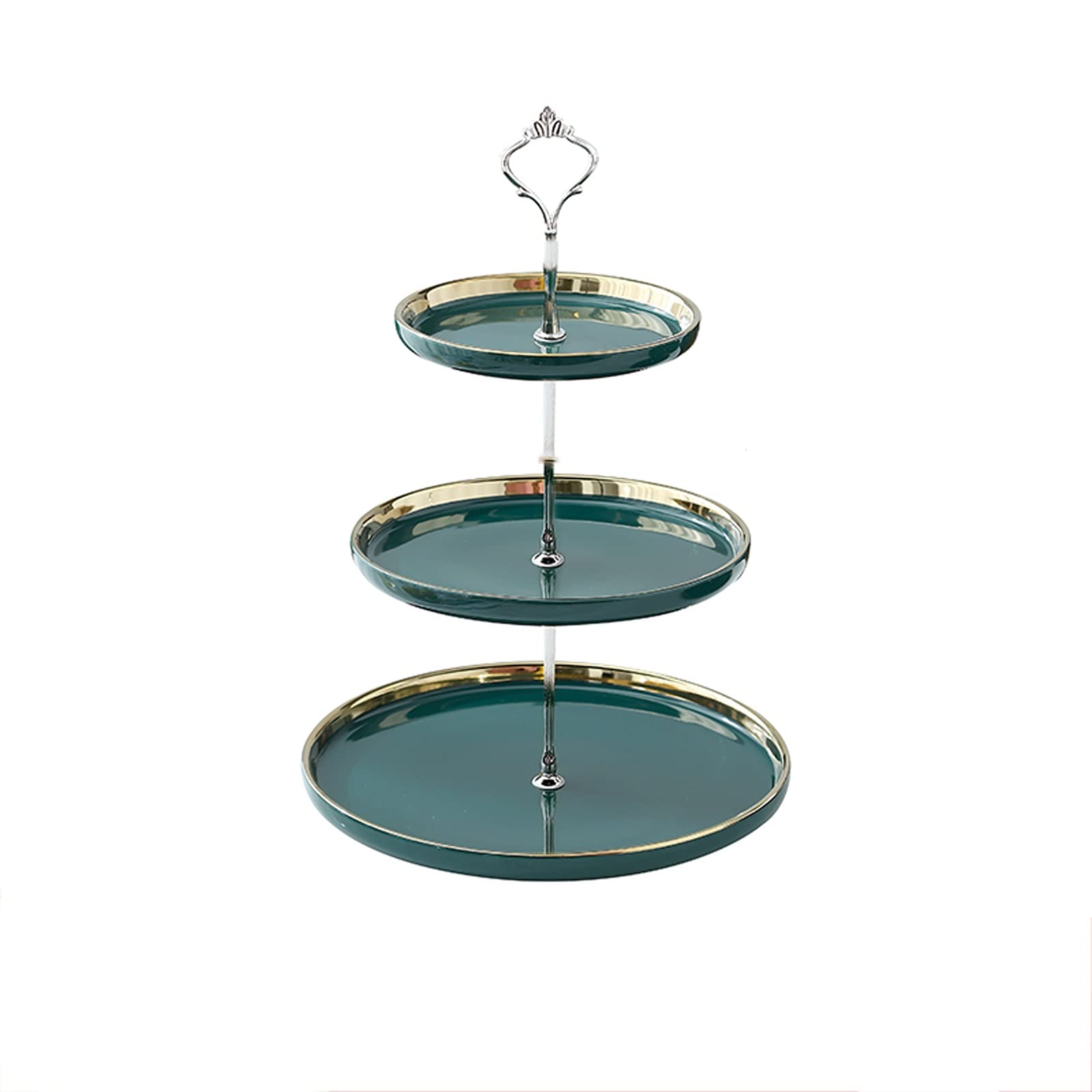 3-Tier White Plastic Dessert Stand - Perfect for Cupcakes, Cookies, Candies & Fruits | Elegant Cake Display for Parties, Weddings & Tea Time | Durable Pastry Tray & Serving Dish (Color: White)