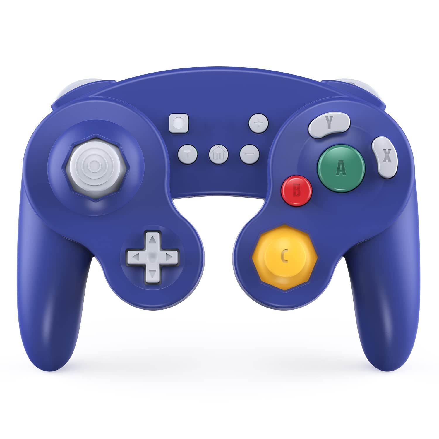 EXLENE Wireless Gamecube Controller for Nintendo Switch/Lite/PC/Android/iOS/Steam - Pro Controller with Wake Up, Motion Control, Adjustable Vibration, Turbo & Auto Turbo (Upgraded Blue) - Perfect for Gaming, Streaming & Multiplayer Sessions