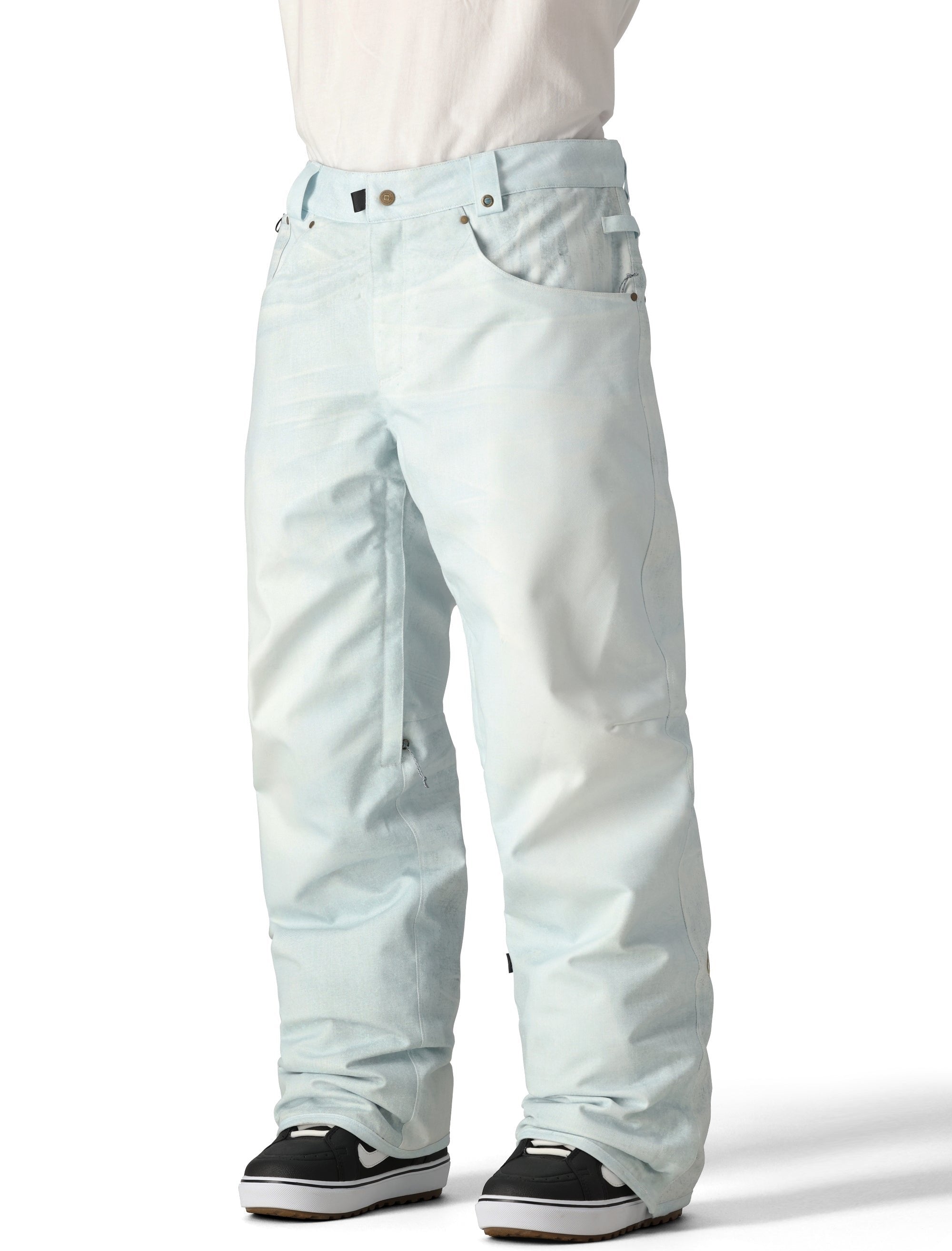 686 Deconstructed Denim Insulated Pants for Men & Women - Winter Warm Waterproof Snow Pants 2025 - Perfect for Skiing, Snowboarding & Outdoor Adventures