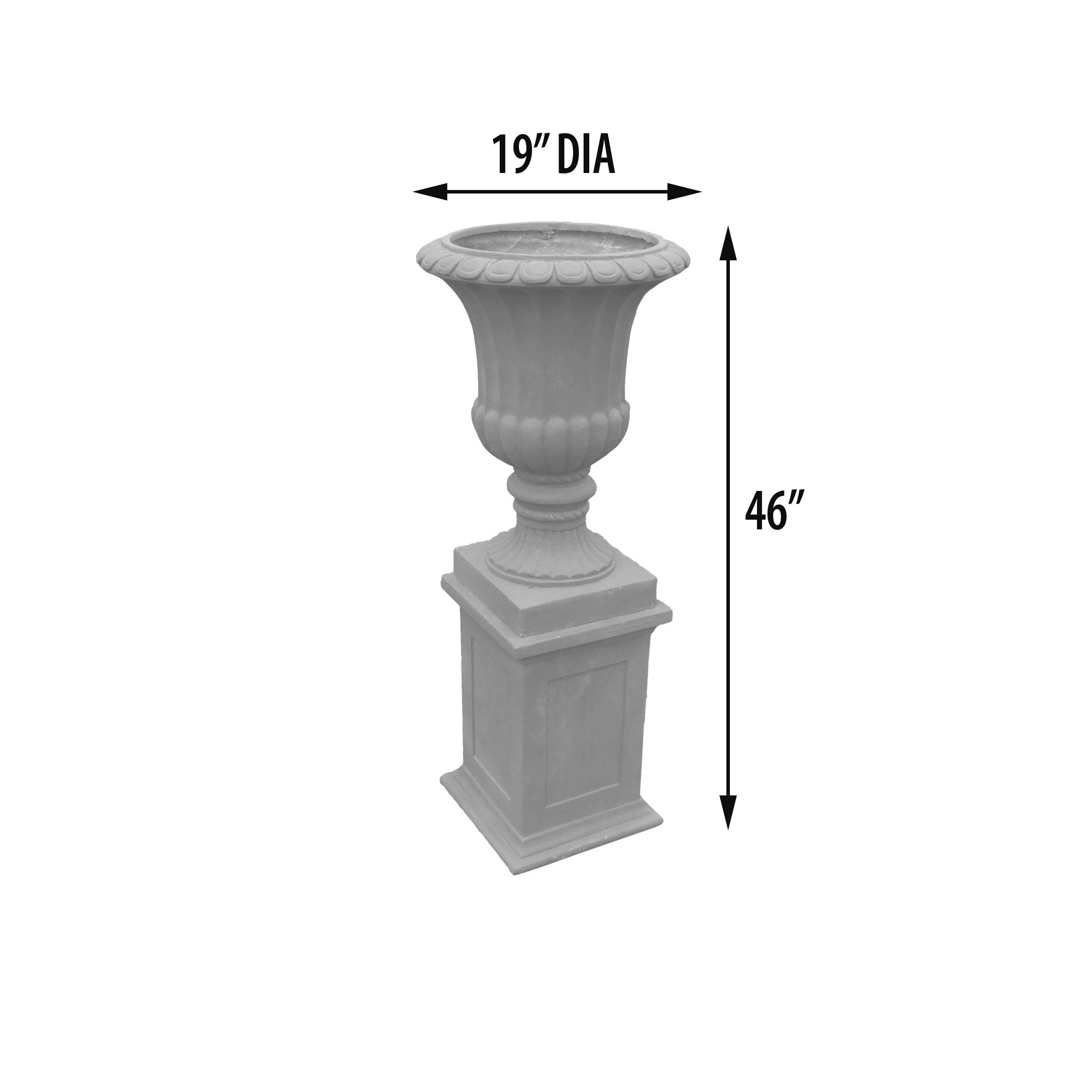 Handcrafted Terra Cotta Vase and Urn Set with Pedestal - Classic Outdoor Garden Decor for Patio, Porch & Landscape Design