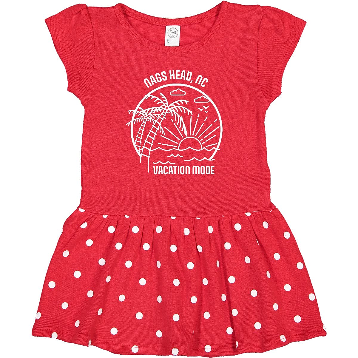 Inktastic Summer Vacation Mode Nags Head North Carolina Baby Dress - Cute Outfit for Beach Trips, Family Photos & Casual Wear