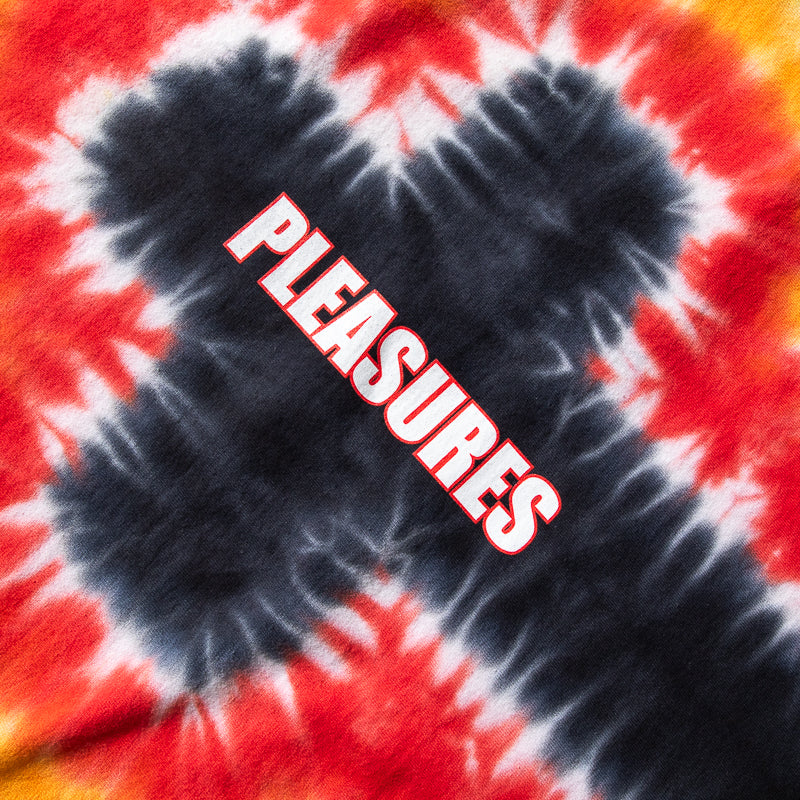 Pleasures Tie-Dye T-Shirt - Hippie Style Vintage Graphic Tee for Music Festivals & Boho Fashion