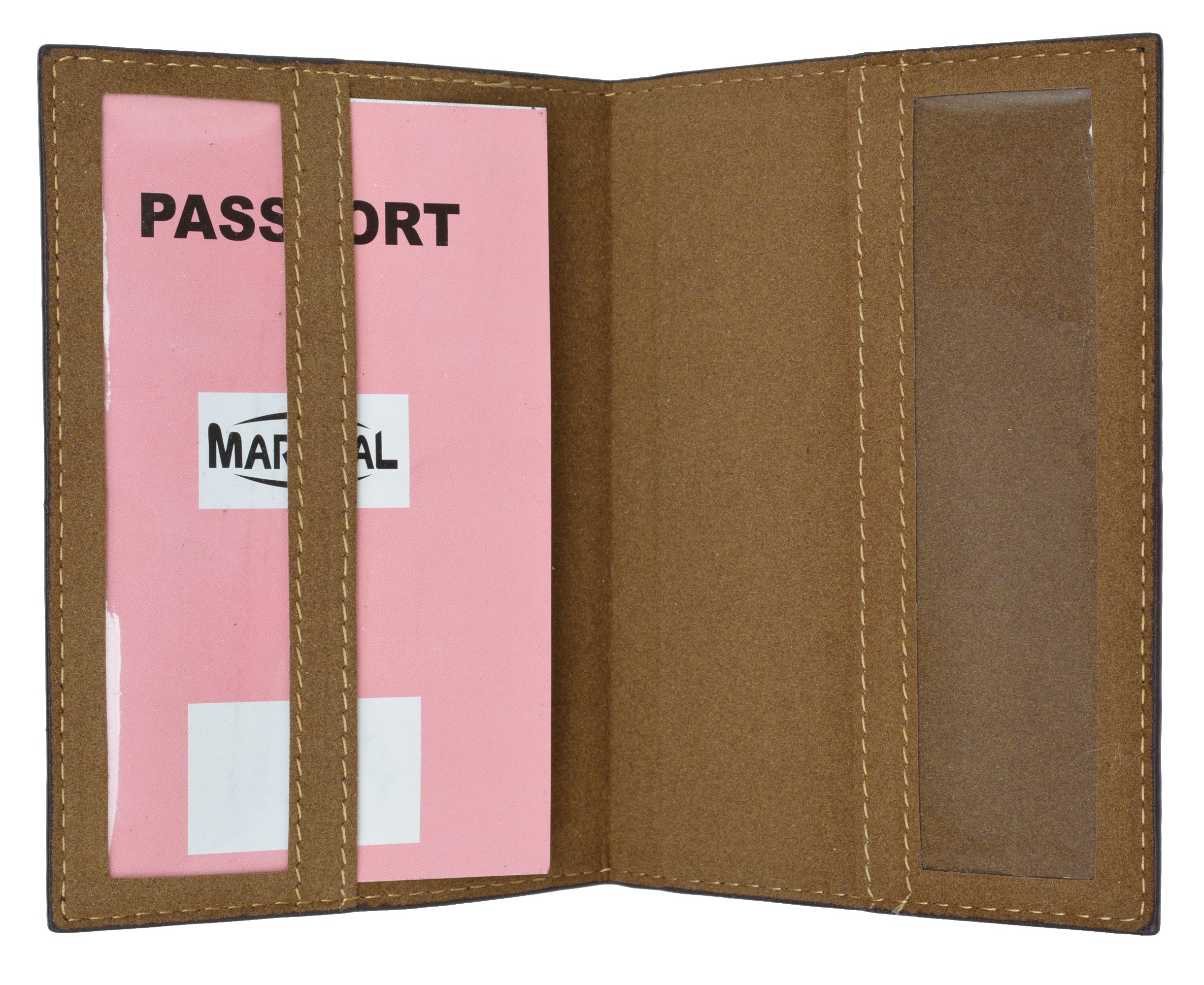 Premium MARSHAL USA Gold Logo Passport Cover Holder - Baby Blue Travel Document Protector for Men & Women | Perfect for International Trips, Business Travel & Vacation Accessories
