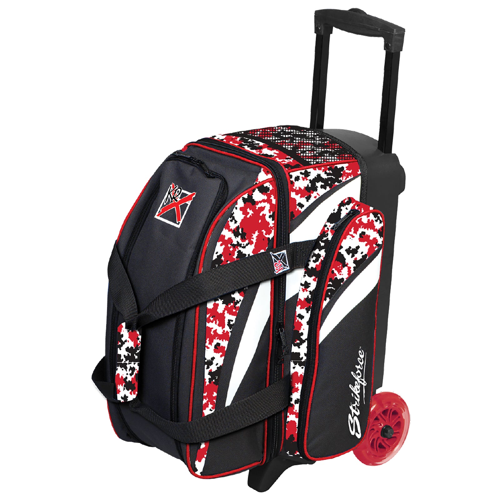 KR Strikeforce Cruiser Smooth 2 Ball Roller Bowling Bag - Red/Camo Design for Easy Transport | Perfect for League Play & Tournament Bowlers