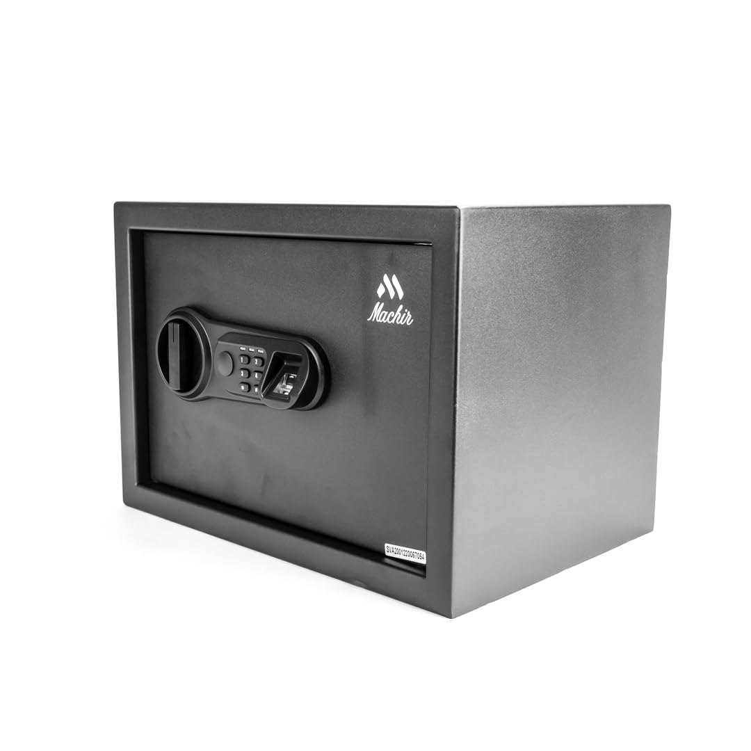 Biometric Steel Safe Box with Fingerprint Lock - Portable Personal Security Safe for Home, Office & Travel (Batteries Included) | Perfect for Jewelry, Cash, Documents & Valuables Protection