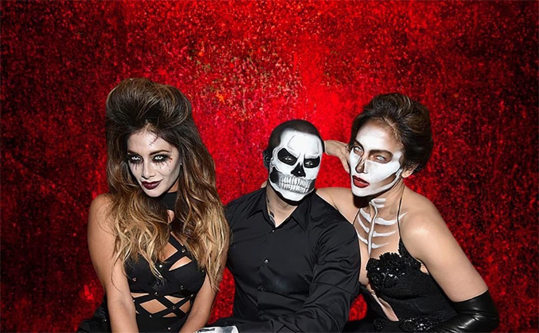 Leowefowa 10x7ft Halloween Backdrop - Scary Blood Wall Photography Background for Halloween Party, Photoshoot, Kids & Adults Portrait Studio - Durable Vinyl Photo Props (Perfect for Spooky Decor, Themed Parties & Studio Photography)