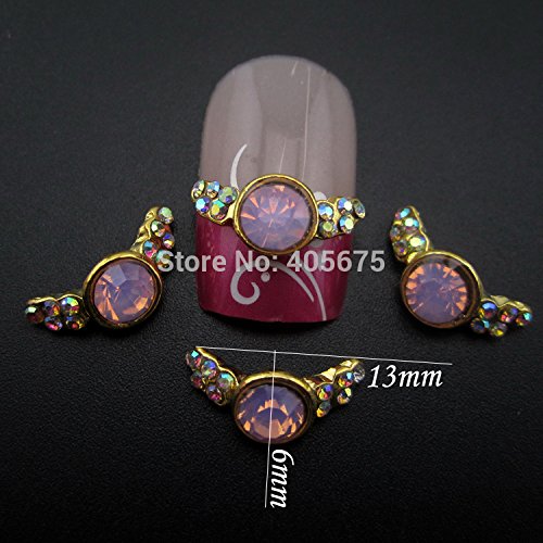 10pcs Rhinestone Rings for Nails - 3D Nail Jewelry Decorations, Nail Art Accessories for DIY Manicure & Pedicure | Perfect for Parties, Weddings & Special Occasions