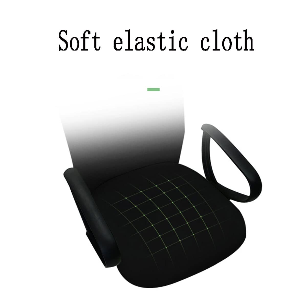 Stretchable Spandex Office Chair Cover - Removable Slipcover for Computer, Dining, Study & Home Chairs - Black Elastic Armchair Protector for Comfort & Style (Perfect for Home Office, Gaming & Workspace)
