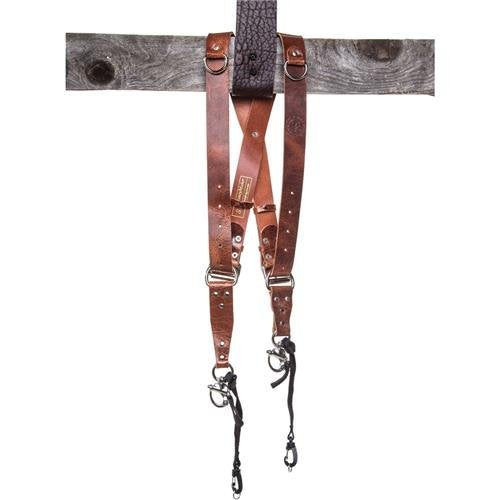 HoldFast Gear Money Maker Two Camera Harness - Water Buffalo Leather, Tan Color, Small Size for Photographers & Videographers - Perfect for Weddings, Events & Outdoor Shooting