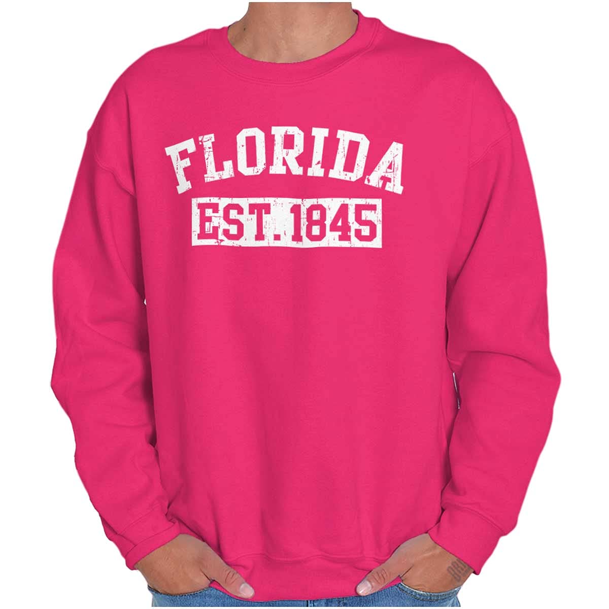 Vintage Florida Distressed Athletic Sweatshirt for Men & Women - Retro Unisex Pullover Hoodie for Casual Wear, Gym & Street Style
