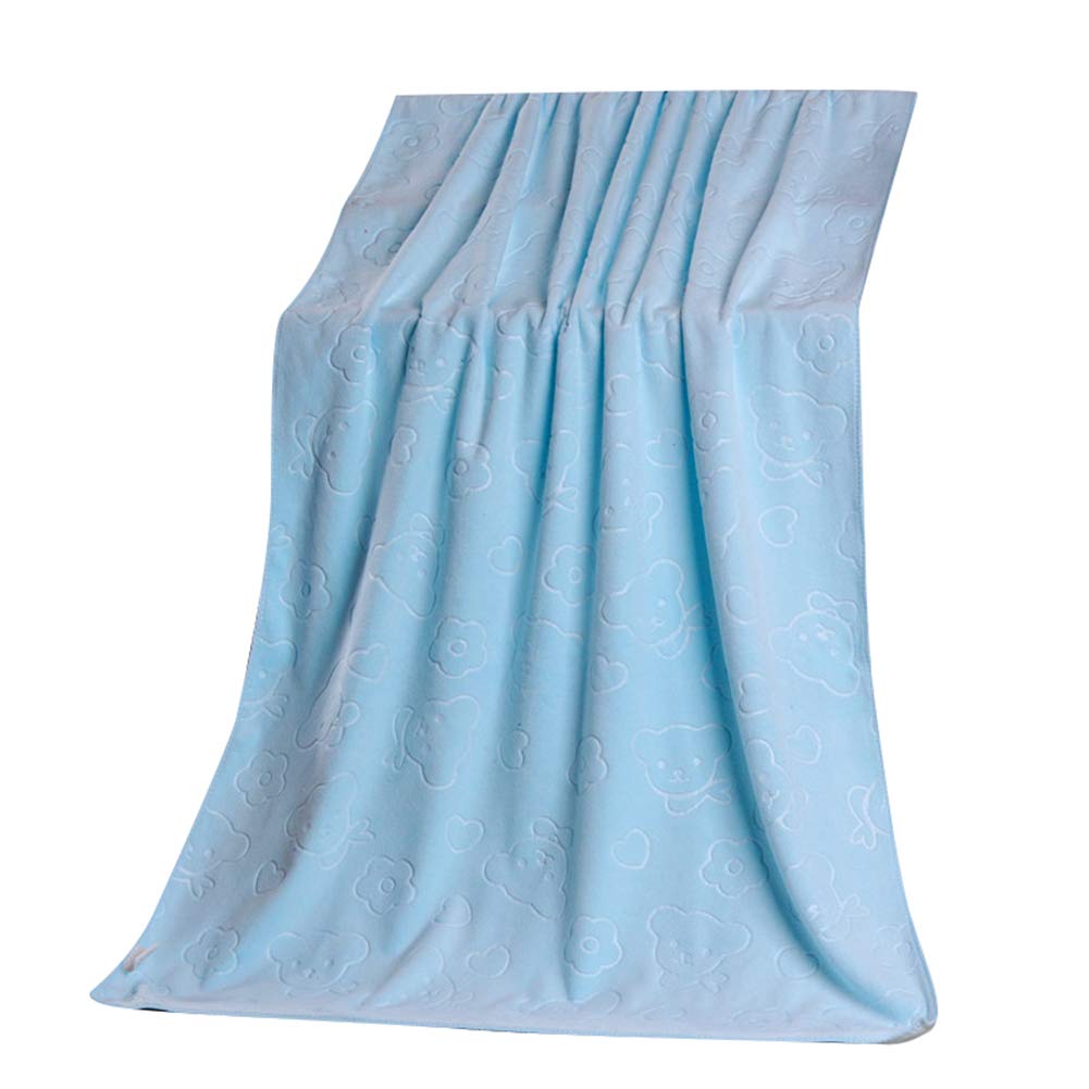 Premium Soft Microfiber Bath Towels - Ultra Absorbent Quick Dry Shower & Beach Towels for Adults & Kids - Light Blue - Perfect for Spa, Gym, Pool & Travel