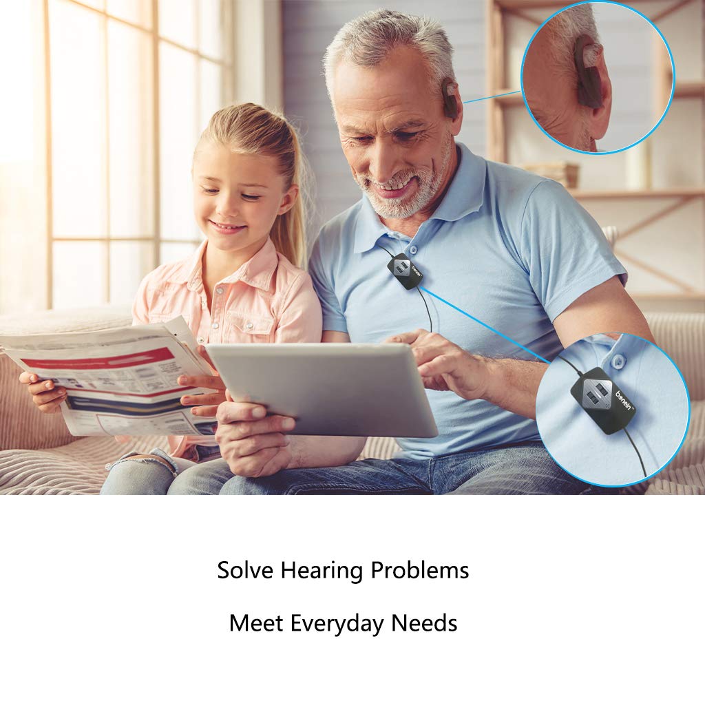 Rechargeable Hearing Amplifier Headphones for Adults & Seniors - Personal Hearing Aid for Hard of Hearing (Not for Everyone) | Perfect for TV Watching, Conversations & Outdoor Activities