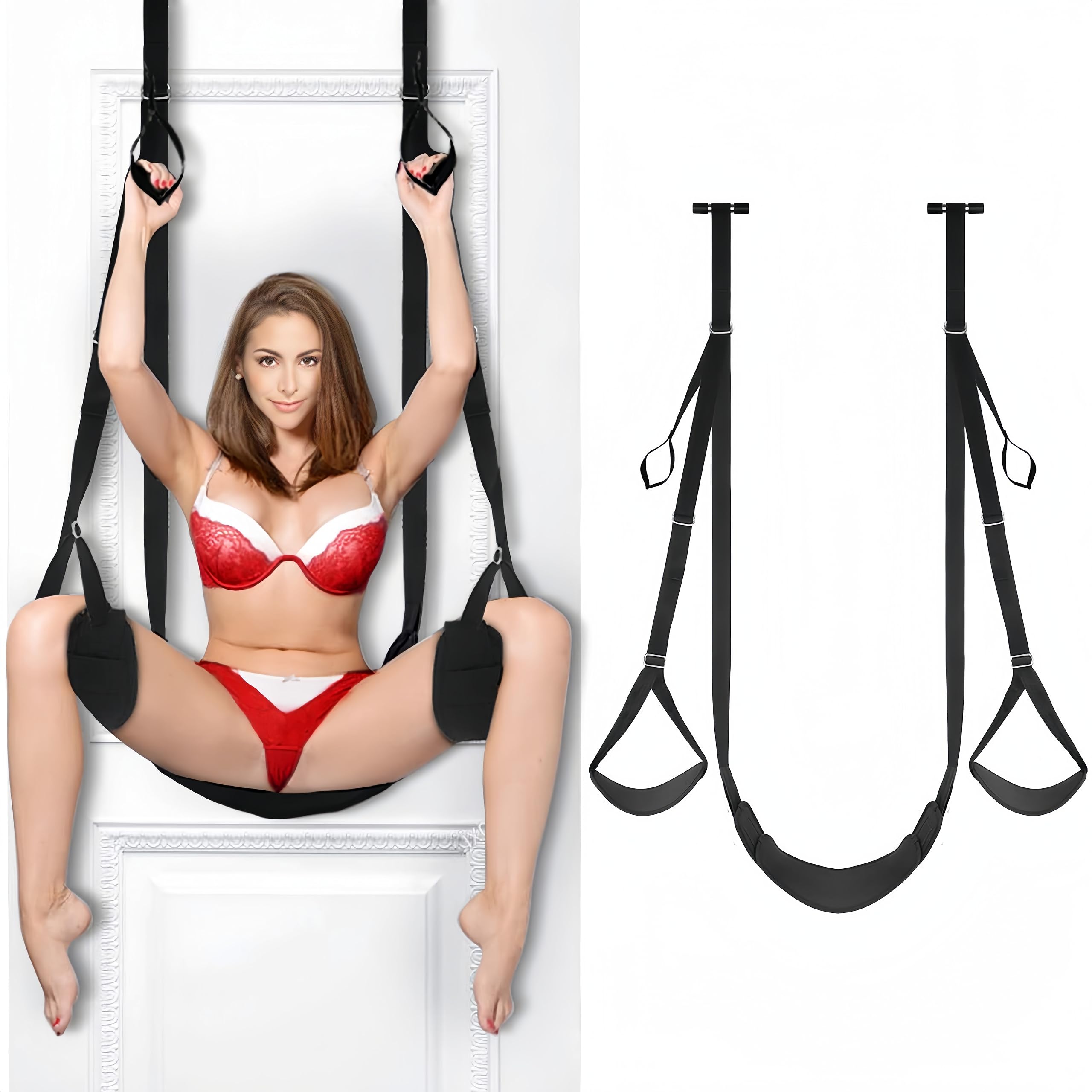 Premium Adult Sex Swing for Couples - Heavy Duty 300LBS Capacity Hanging Sling, Bondage Furniture for Spicing Up Bedroom & BDSM Play - Perfect for Couples, Tantric Sex & Adventure Seekers