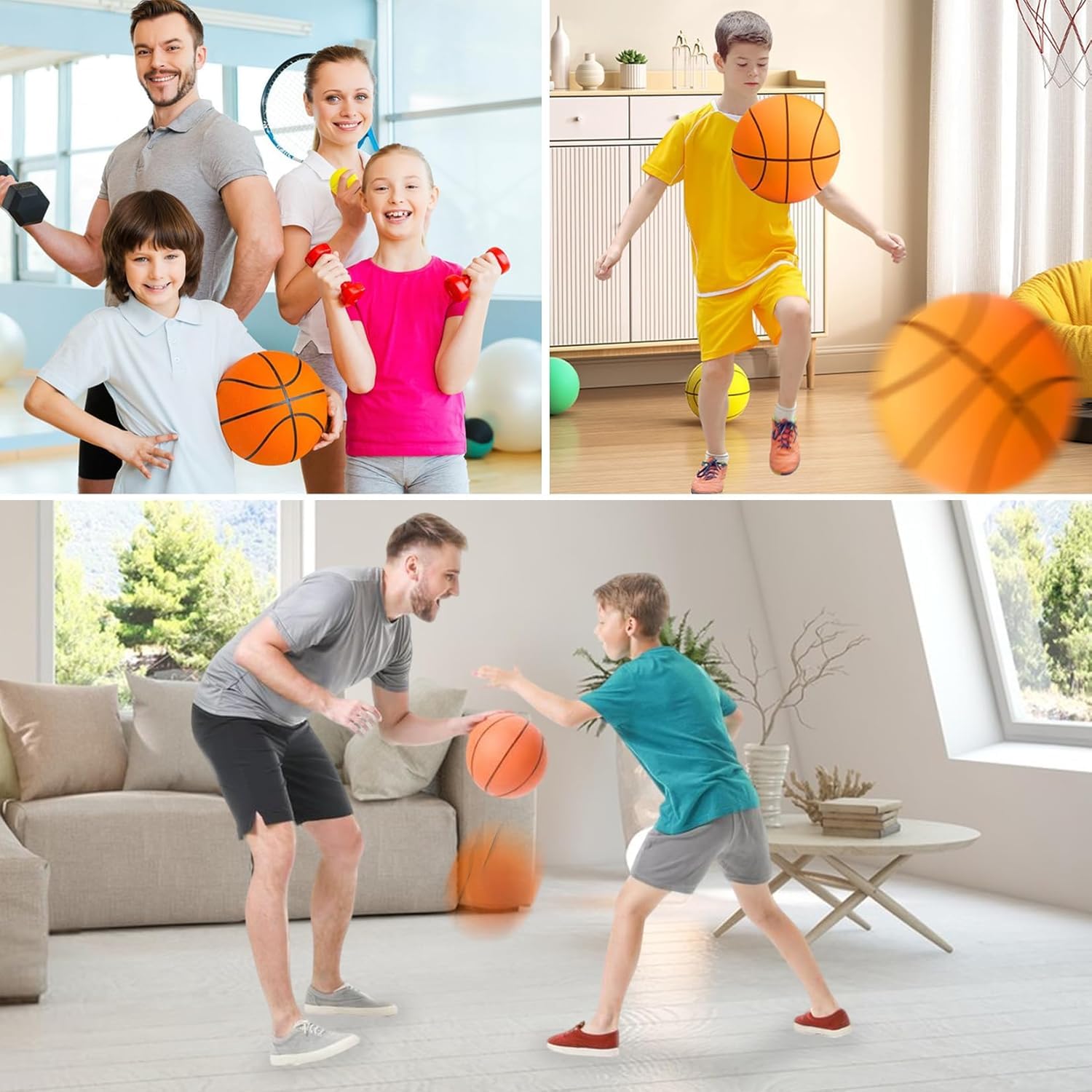 2025 Upgrade Silent Basketball - Noiseless Foam Training Ball for Indoor Dribbling Practice, Perfect for Home, Gym & Apartment Use | Ideal for Kids & Adults Basketball Skill Development