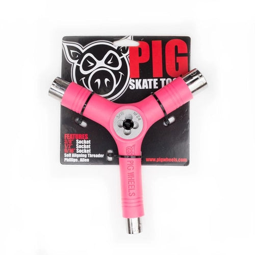 Pig Skate Tool - Professional Skateboard Multi-Tool for Adjusting Trucks & Bearings | Perfect for Skateboarders & Longboarders | Use at Skate Parks, Home, or On-the-Go