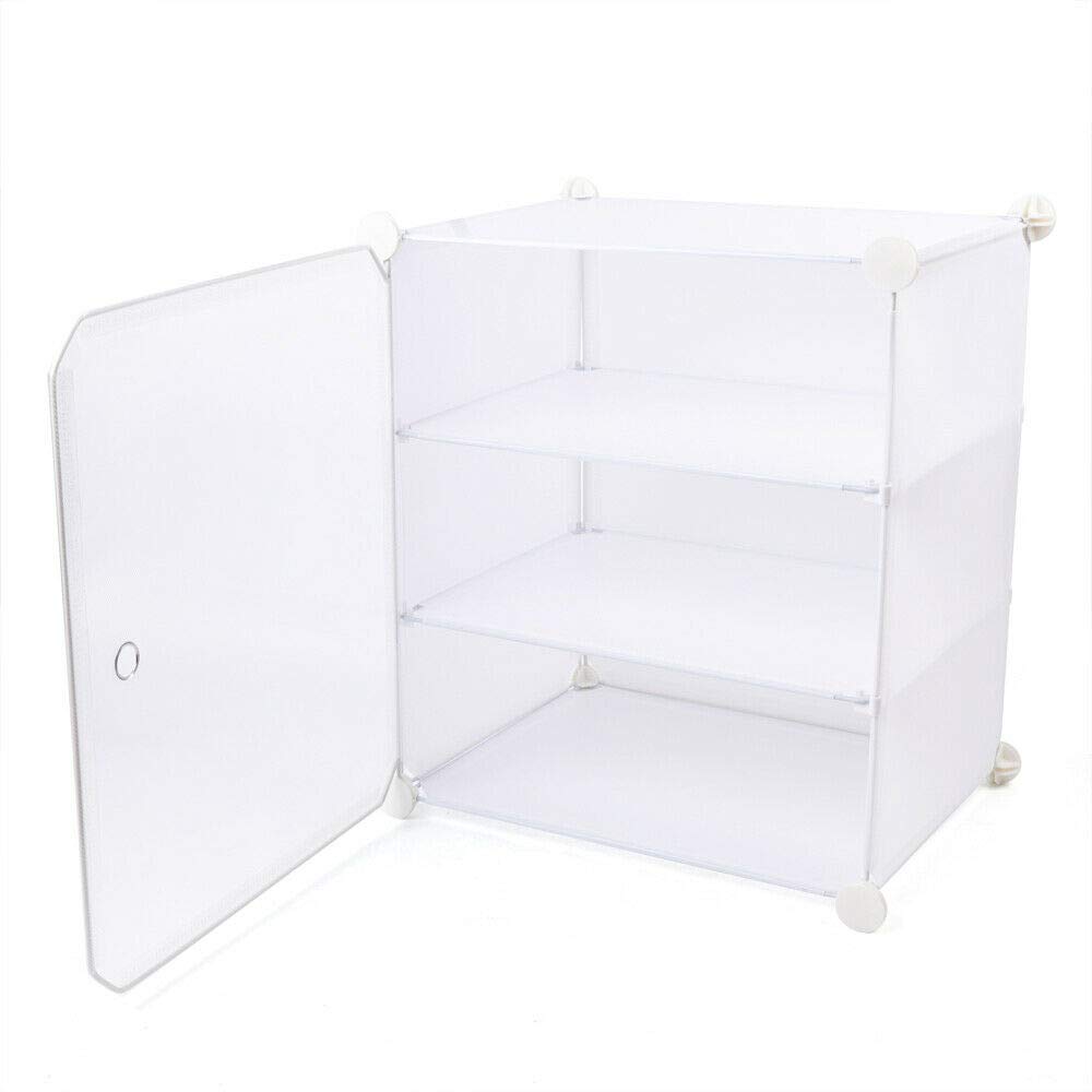 White Sneaker Storage Organizer - 4-Tier Clear Shoe Drawer Cabinet for Closet, Bedroom, Entryway | Space-Saving Shoe Rack for Dorm, Garage & Small Spaces | Perfect for Sneaker Collection & Organization