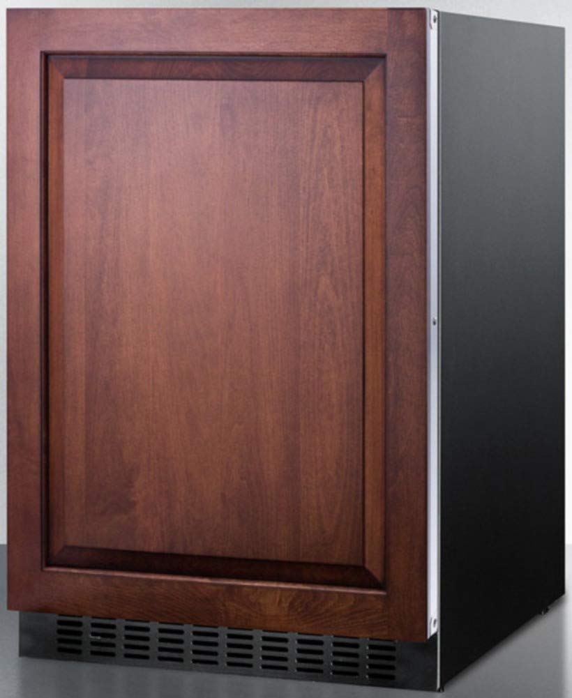 Summit FF64BIF 64 Bottle Wine and Beverage Cooler Refrigerator - Brown Wood Finish - Perfect for Home Bar, Basement, or Restaurant Wine Storage