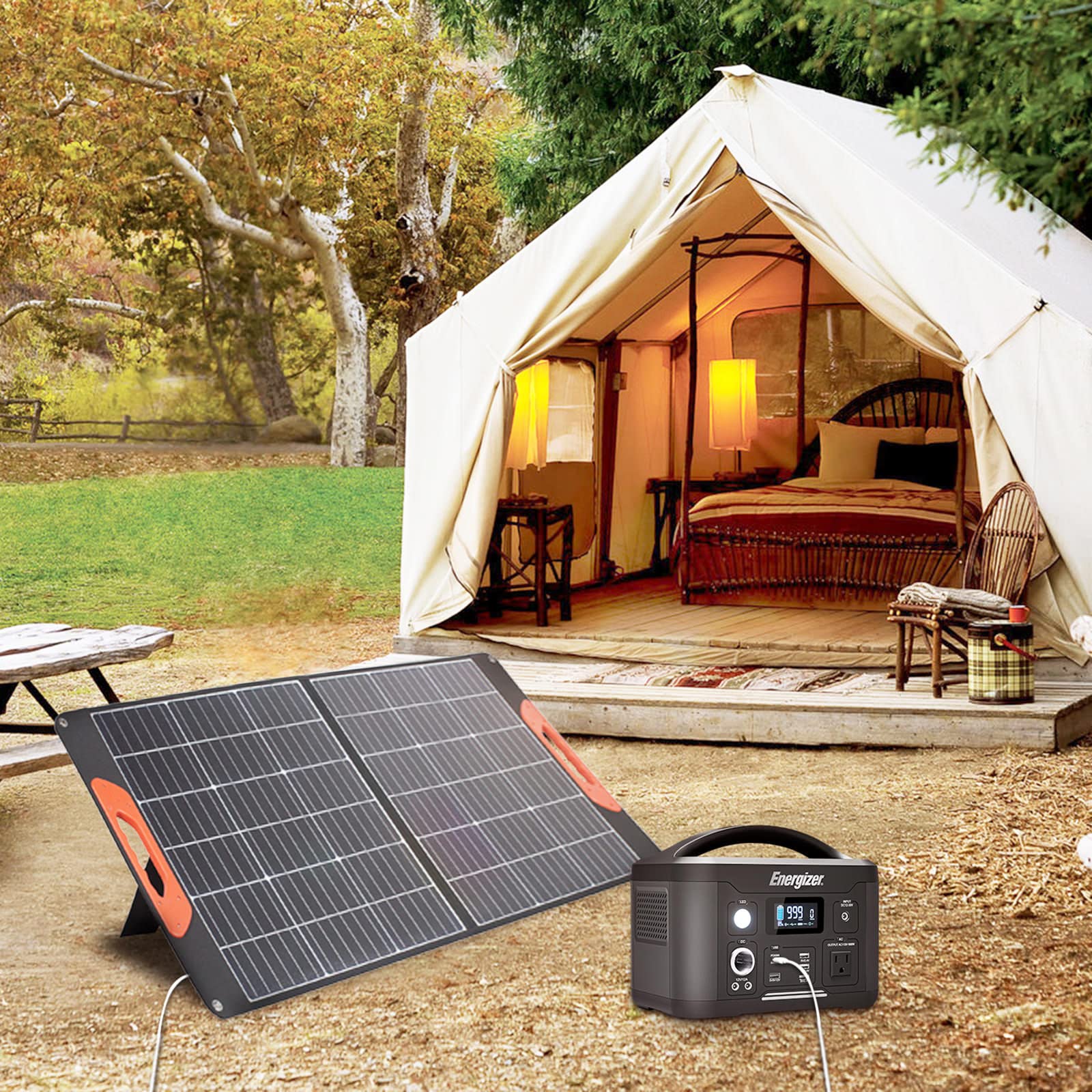 100W Portable Solar Panel Charger with DC & USB Outputs - Solar Power Kit for RV, Camping, Home & Outdoor Adventures | Perfect for Off-Grid Living, Emergency Power & Mobile Charging