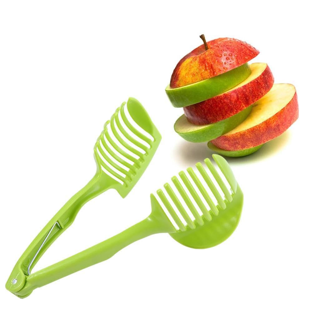 Multifunctional Plastic Tomato Slicer - Handheld Round Fruit & Vegetable Cutter for Lemon, Bread, Kitchen Cutting - Perfect for Meal Prep, Salad Making & Sandwich Preparation