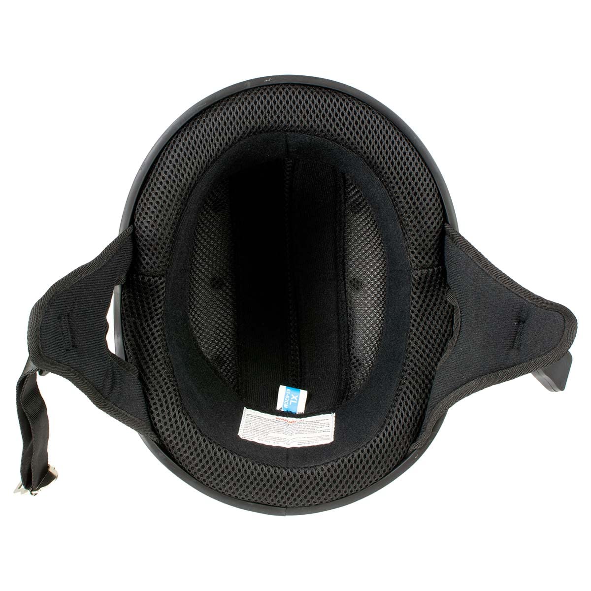 Milwaukee Leather HLD1004 POW Gloss Black DOT Approved Motorcycle Half Helmet - Small | Skull Cap Design for Bikers & Cruiser Riders | Perfect for Urban Commuting & Short Rides
