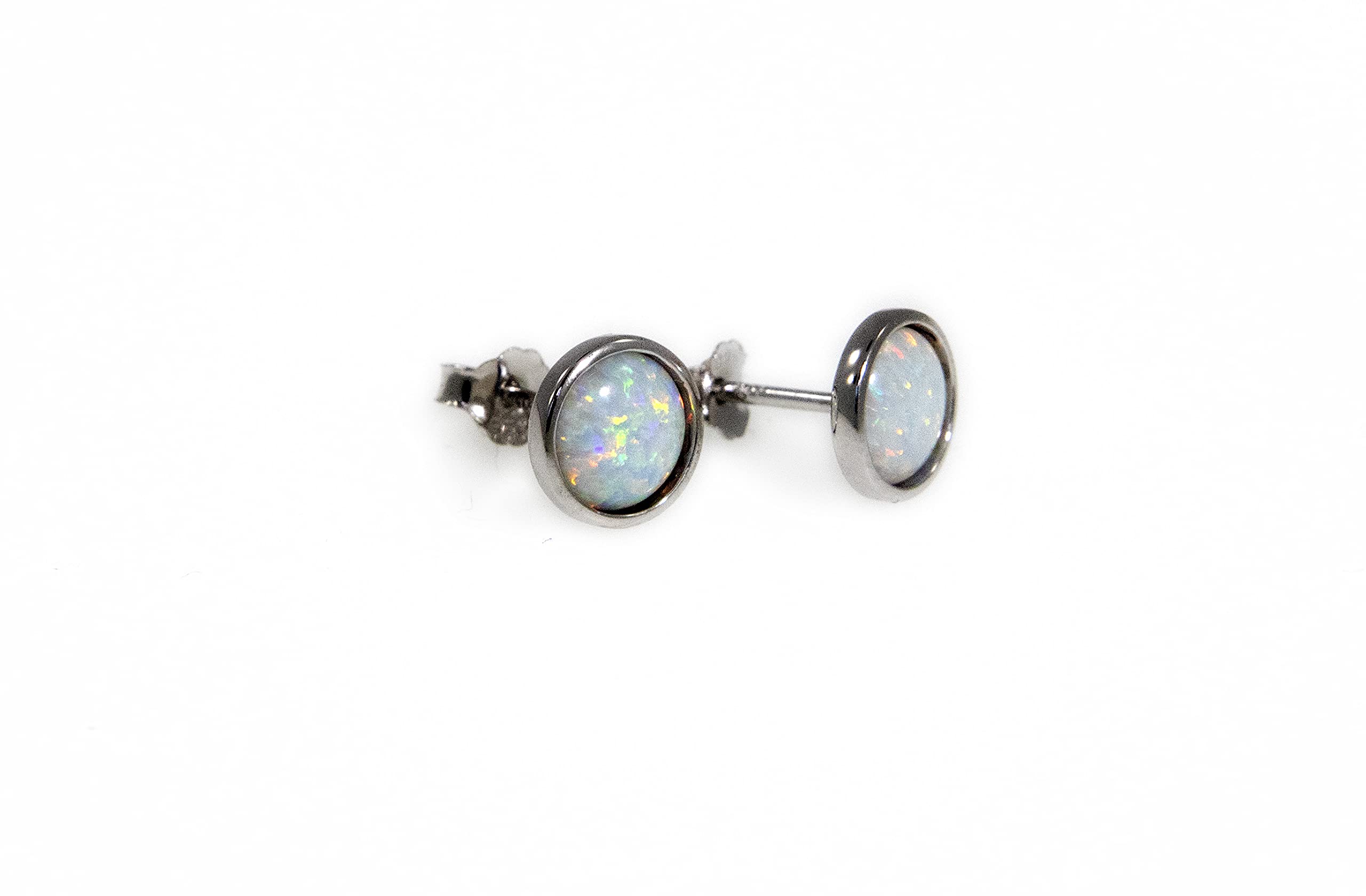 4mm Opal Stud Earrings for Women - Minimalist Fashion Jewelry - Perfect for Everyday Wear, Office & Special Occasions
