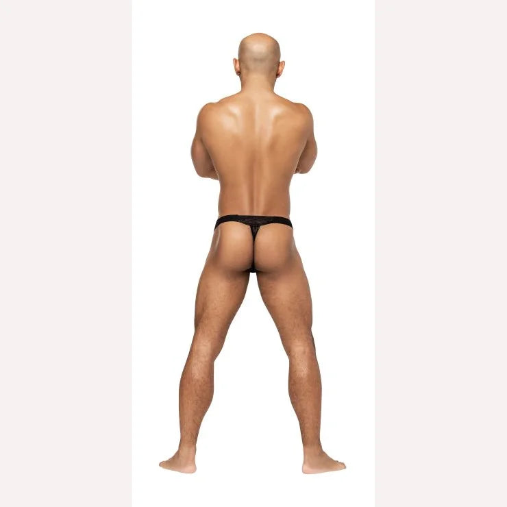 Heart Breaker Micro V Thong - Black, Size S/M - Sexy Lingerie for Women, Perfect for Date Night & Special Occasions
