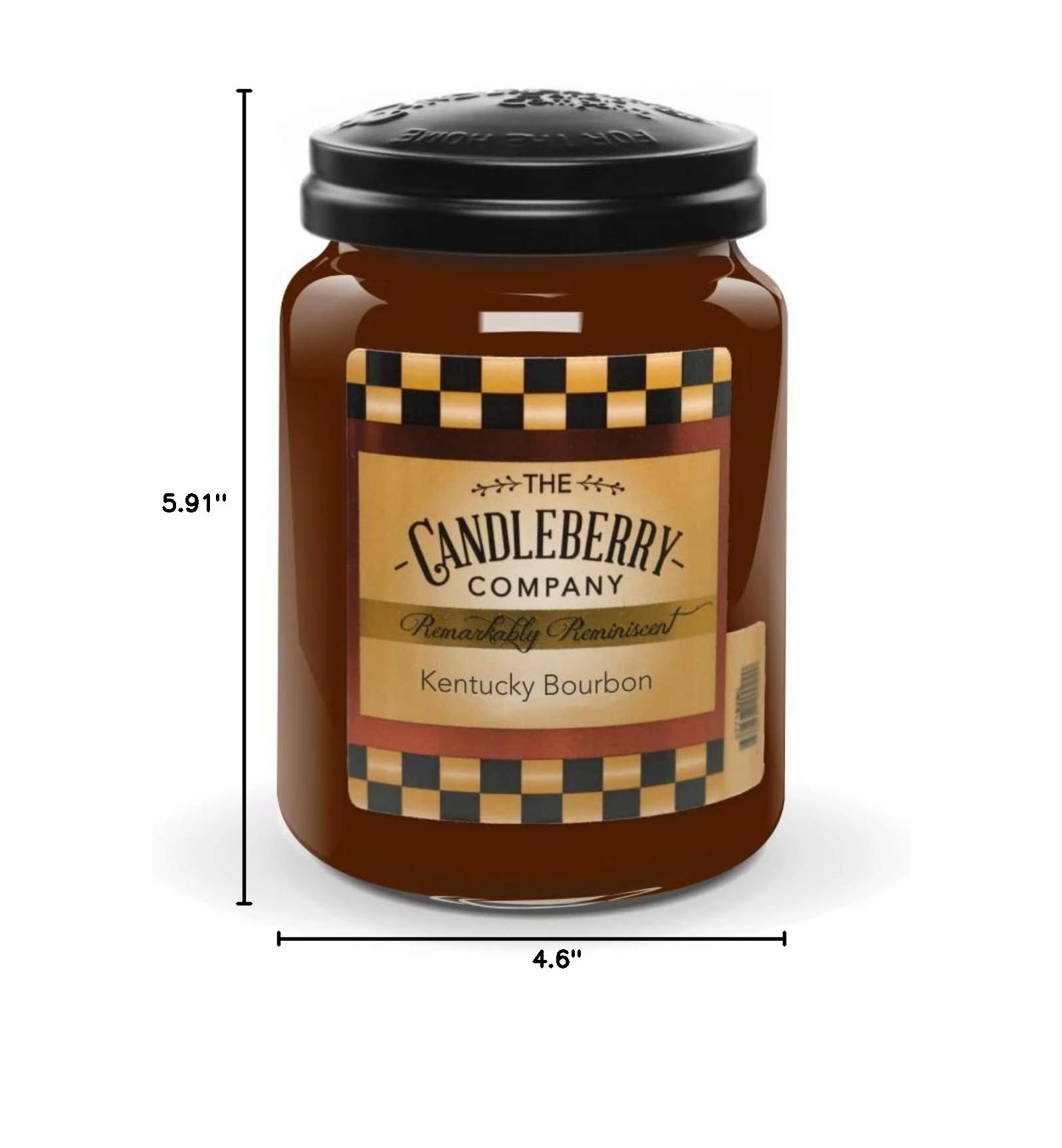 Premium Hand-Poured 26oz Kentucky Bourbon Scented Candle | Strong Long-Lasting Fragrance | 135-Hour Burn Time | Made in USA | Perfect for Home, Office, Spa & Romantic Ambiance