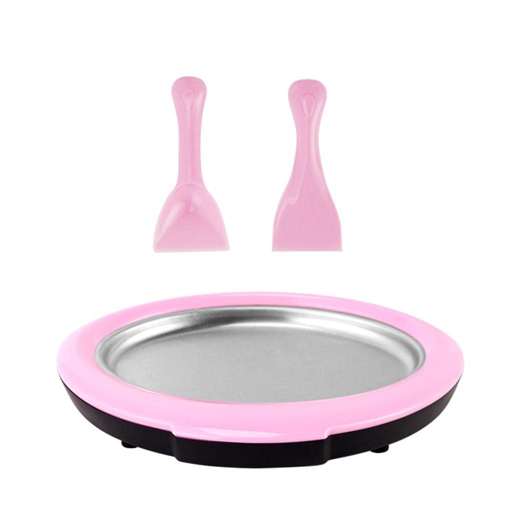 Amagogo Mini Ice Cream Maker for Kids - Portable Frozen Yogurt & Sorbet Machine with 2 Scoop Plates - Fun Pink Dessert Maker for Home, Parties & Summer Treats