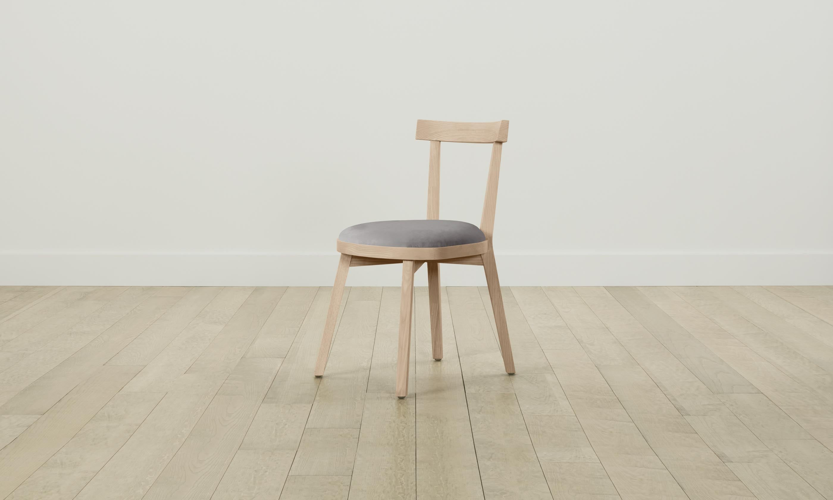 Premium Allen Dining Chair - Nubuck Leather Upholstery in Asphalt Gray | Modern Kitchen & Dining Room Furniture for Home Decor