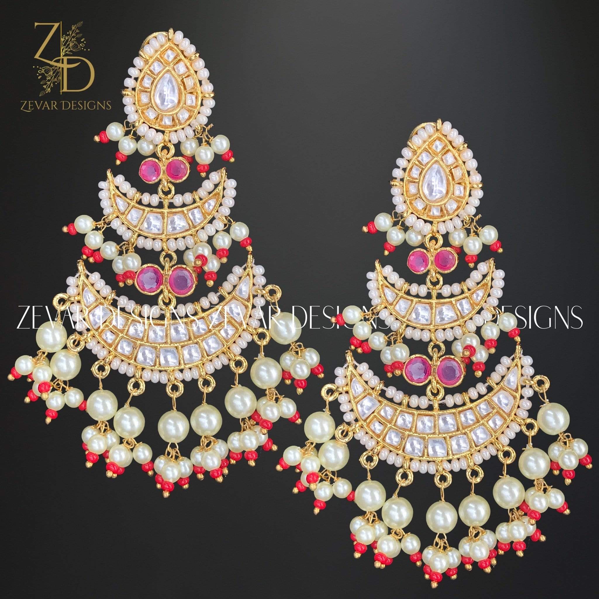 Kundan Maang Tikka Set - Traditional Indian Bridal Hair Jewelry in Red | Perfect for Weddings, Festivals & Special Occasions