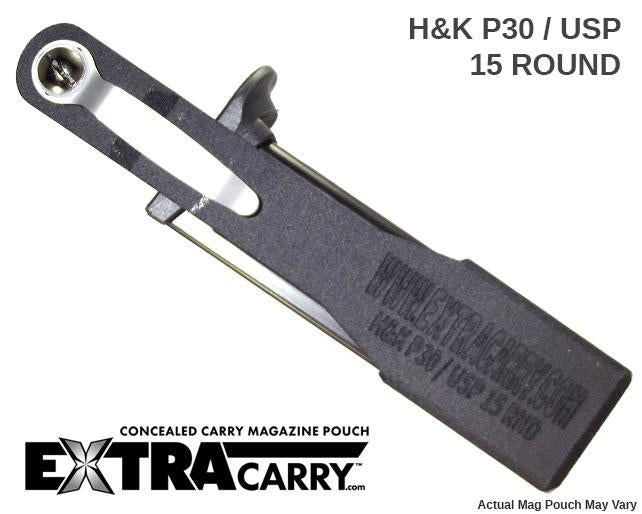 9mm 15 Round Magazine Pouch for HK P30, USP & VP9 Pistols - Tactical Holster for Shooting Range, Hunting & Concealed Carry