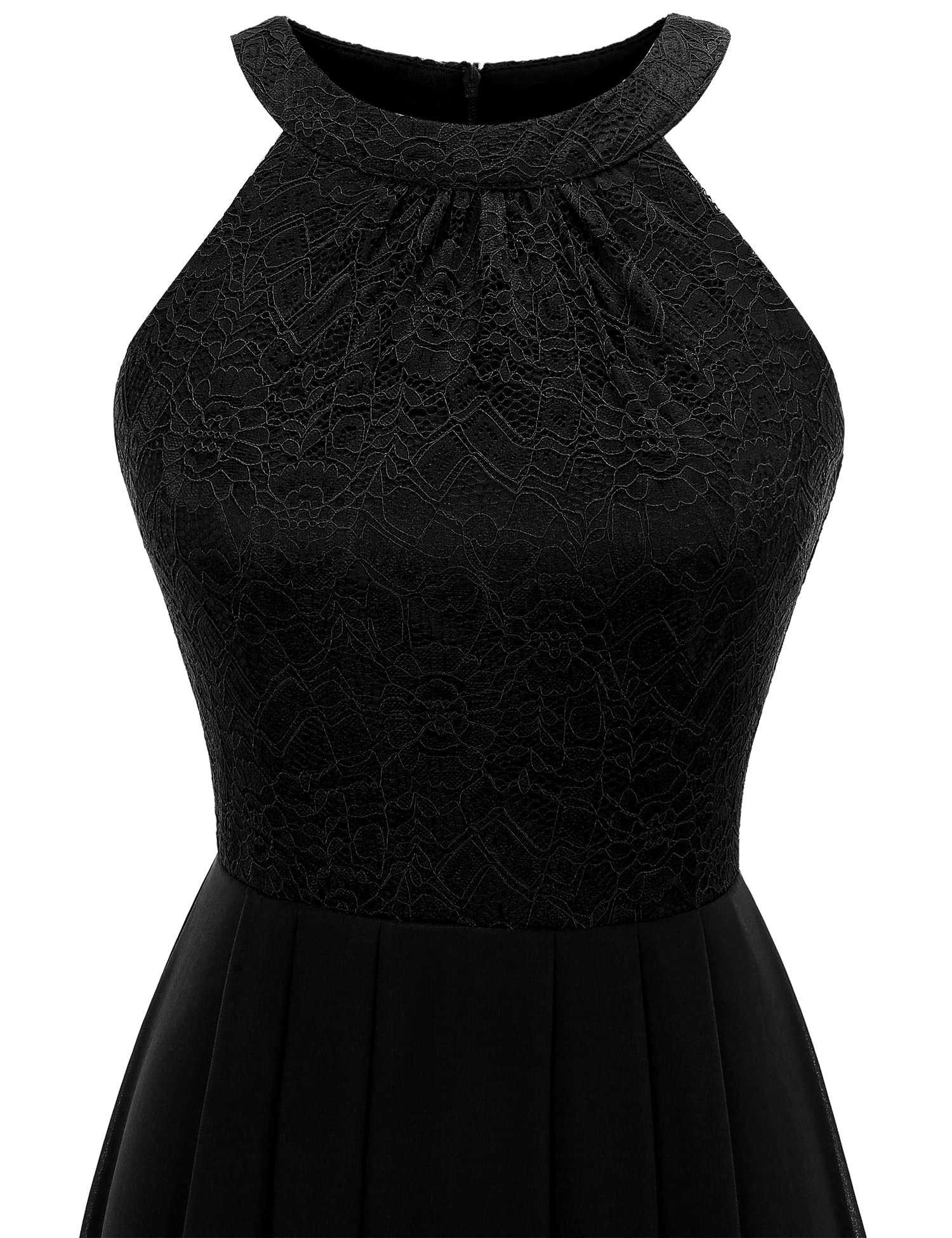 Elegant Women's Long Formal Dress 2024 - Halter Lace Wedding Guest Dress for Bridesmaid, Cocktail Party & Prom Gown | Spring Occasion Wear for Special Events