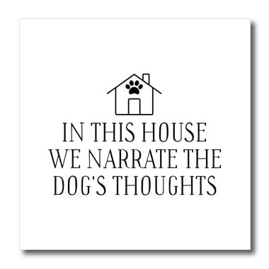 3dRose Custom Dog Thought Heat Transfer Iron-On Decals - Funny Pet Lover Gift for T-Shirts, Bags & DIY Crafts (ht_356522_3) - Perfect for Dog Owners & Pet-Themed Parties