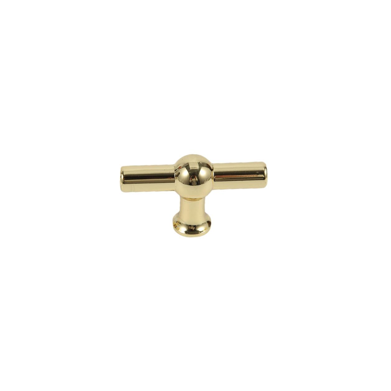 10 Pack Gold Cabinet Knobs - Modern T Shape Pulls for Drawers & Cabinets - Heavy Duty Brass Cabinet Hardware - Elegant Gold Finish for Kitchen & Bathroom Decor