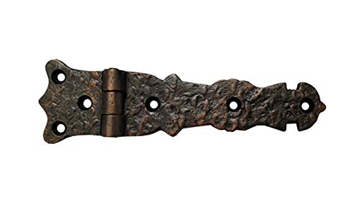 Adonai Hardware Abez Antique Cast Iron Cabinet Hinges - 5.6 Inch Oil Rubbed Bronze - 20 Pack for Kitchen Cabinets, Wardrobes & Furniture - Durable & Stylish Hardware Solution