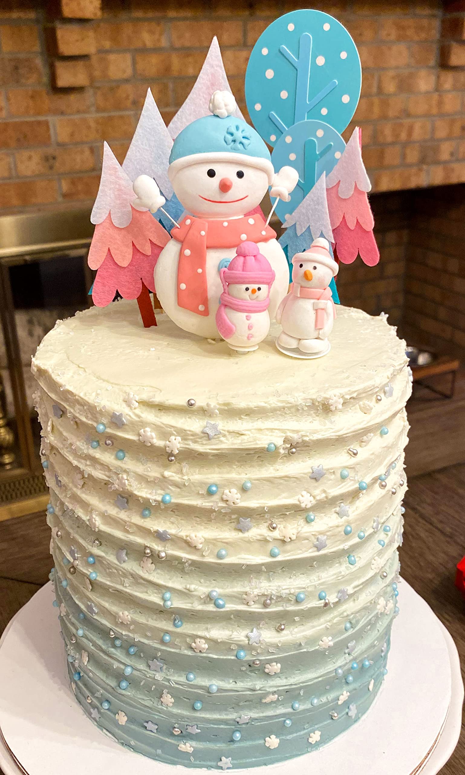 JeVenis 7-Piece Snowman Cake Decorating Kit - Christmas Party Supplies for Holiday Baking, Winter Baby Shower & Festive Dessert Decoration