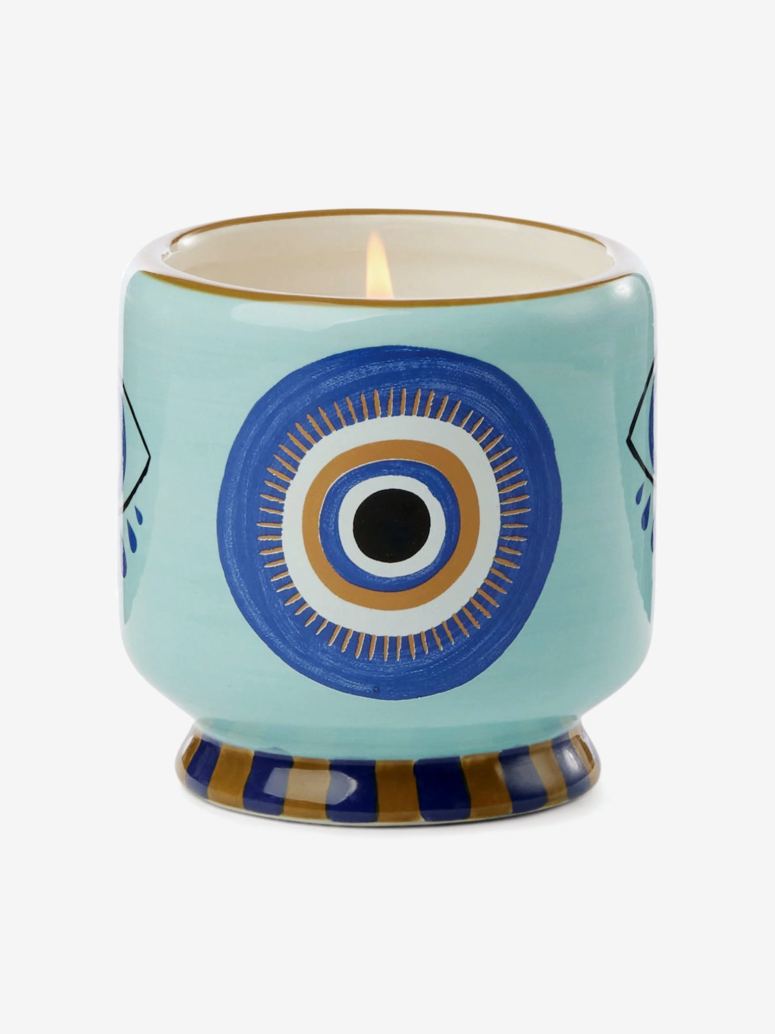 Paddywax Adopo Eye Ceramic Candle - Handmade Scented Soy Wax Candle with Incense & Smoke Aroma - Perfect for Home Decor, Meditation & Relaxation