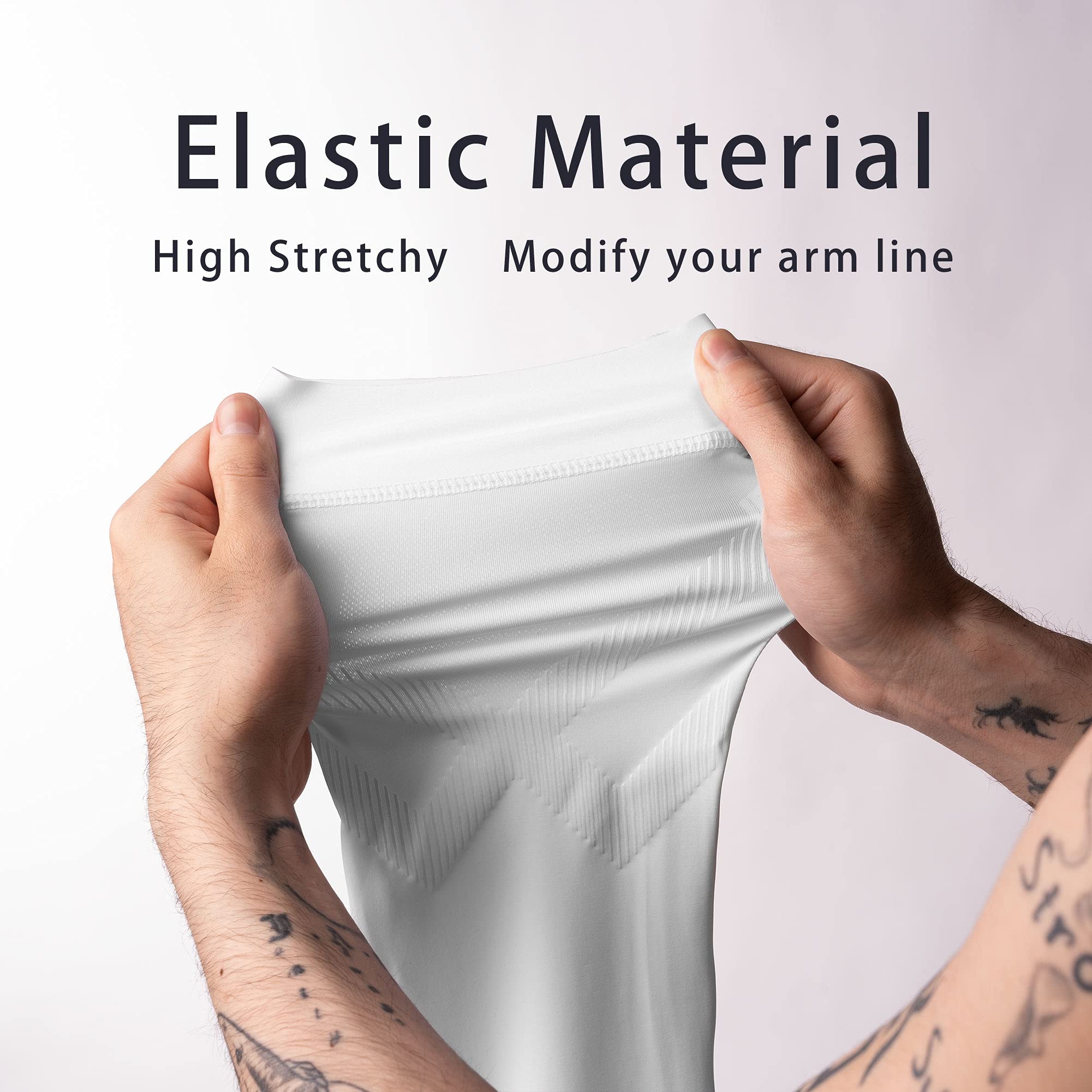 Hysenm Compression Arm Sleeves for Men & Women - UV Protection Sun Sleeves, Tattoo Cover Up - Perfect for Outdoor Sports, Running, Cycling & Workouts