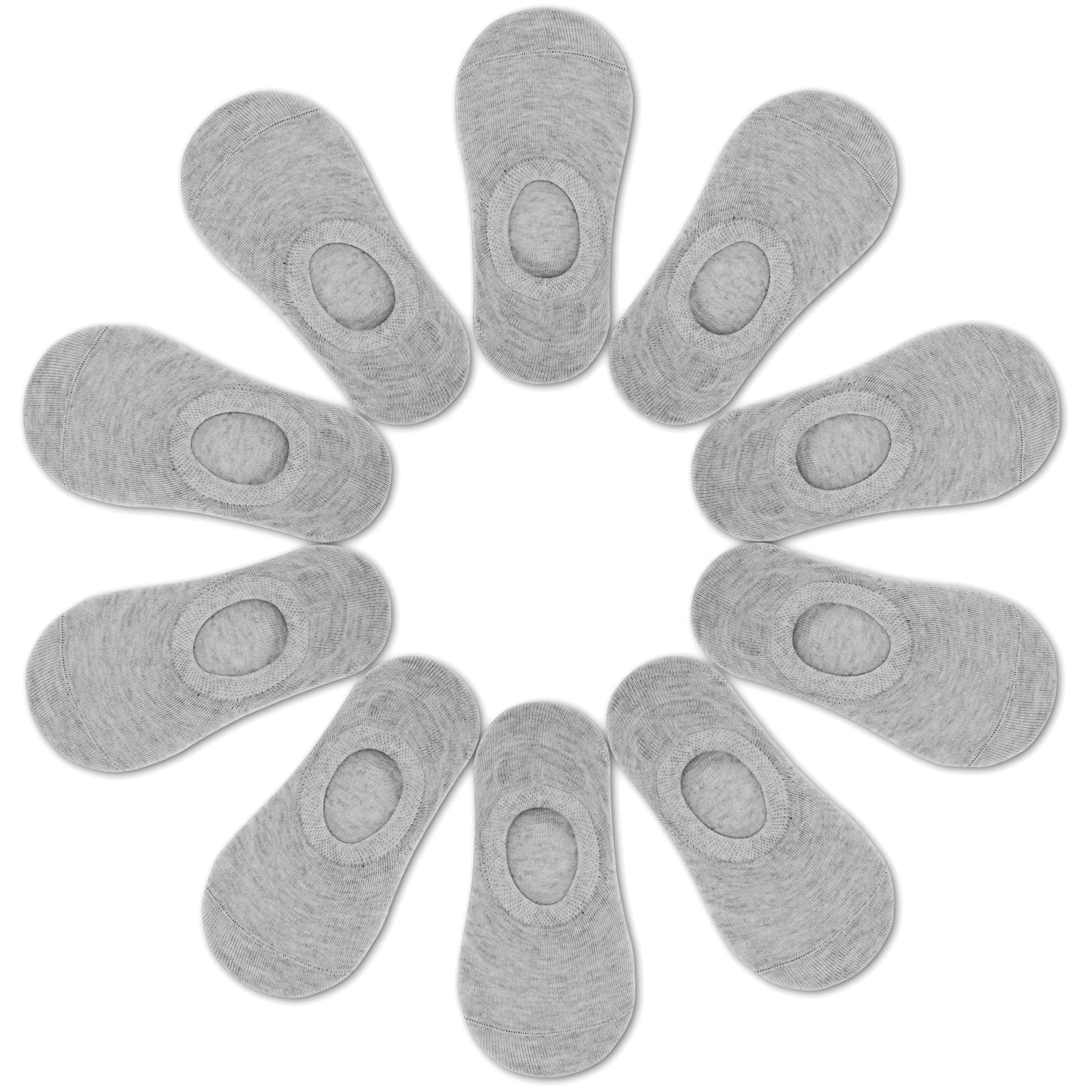 Kereda 10 Pairs Kids No Show Socks for Girls & Boys - Soft Cotton Low Cut Non-Slip Socks for School, Sports & Everyday Wear