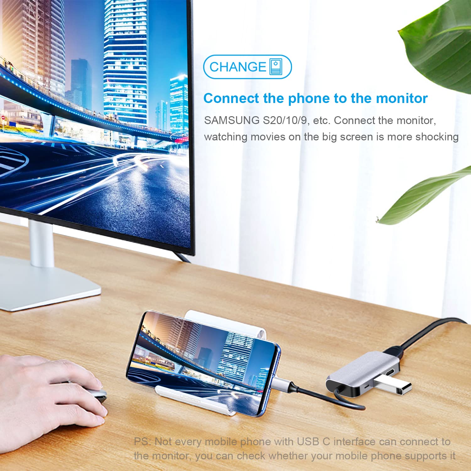 4-in-1 USB C to HDMI VGA Adapter with Thunderbolt 3, 4K HDMI Port, USB 3.0 & Power Delivery - Compatible with MacBook Pro/Air, iPad Pro, Dell XPS | Perfect for Home Office, Presentations & Multi-Screen Setup
