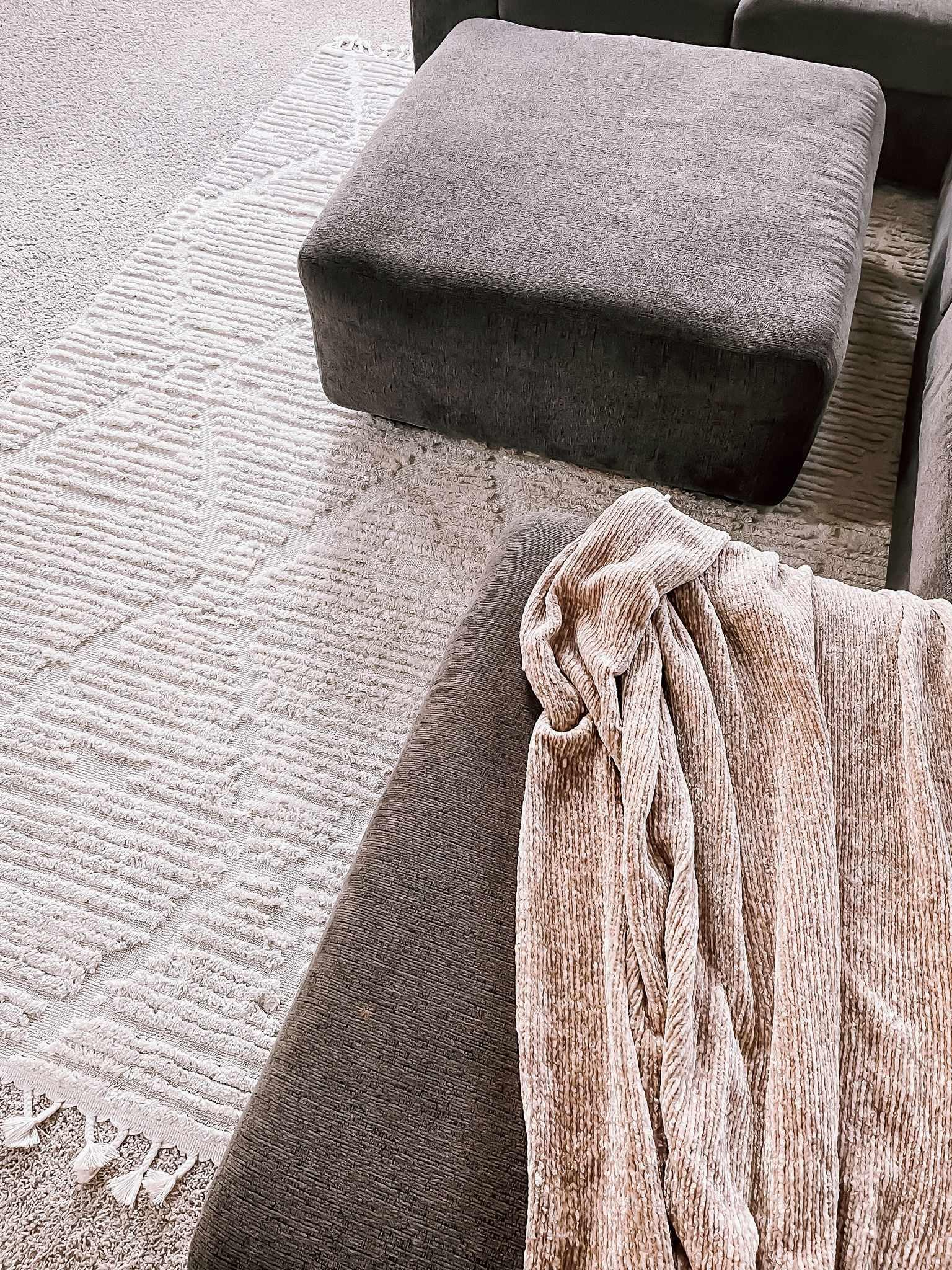 Luxury Hauteloom Mengen Plush High Pile Area Rug - Soft Ivory Shag Carpet for Living Room & Bedroom - 6'7