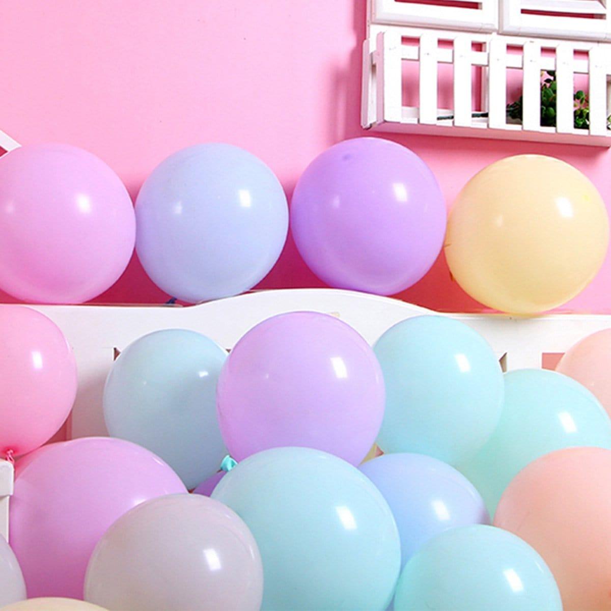 100-Pack Assorted 5-Inch Latex Balloons - Macaron Color Collection for Birthday Parties, Baby Showers & Wedding Decorations