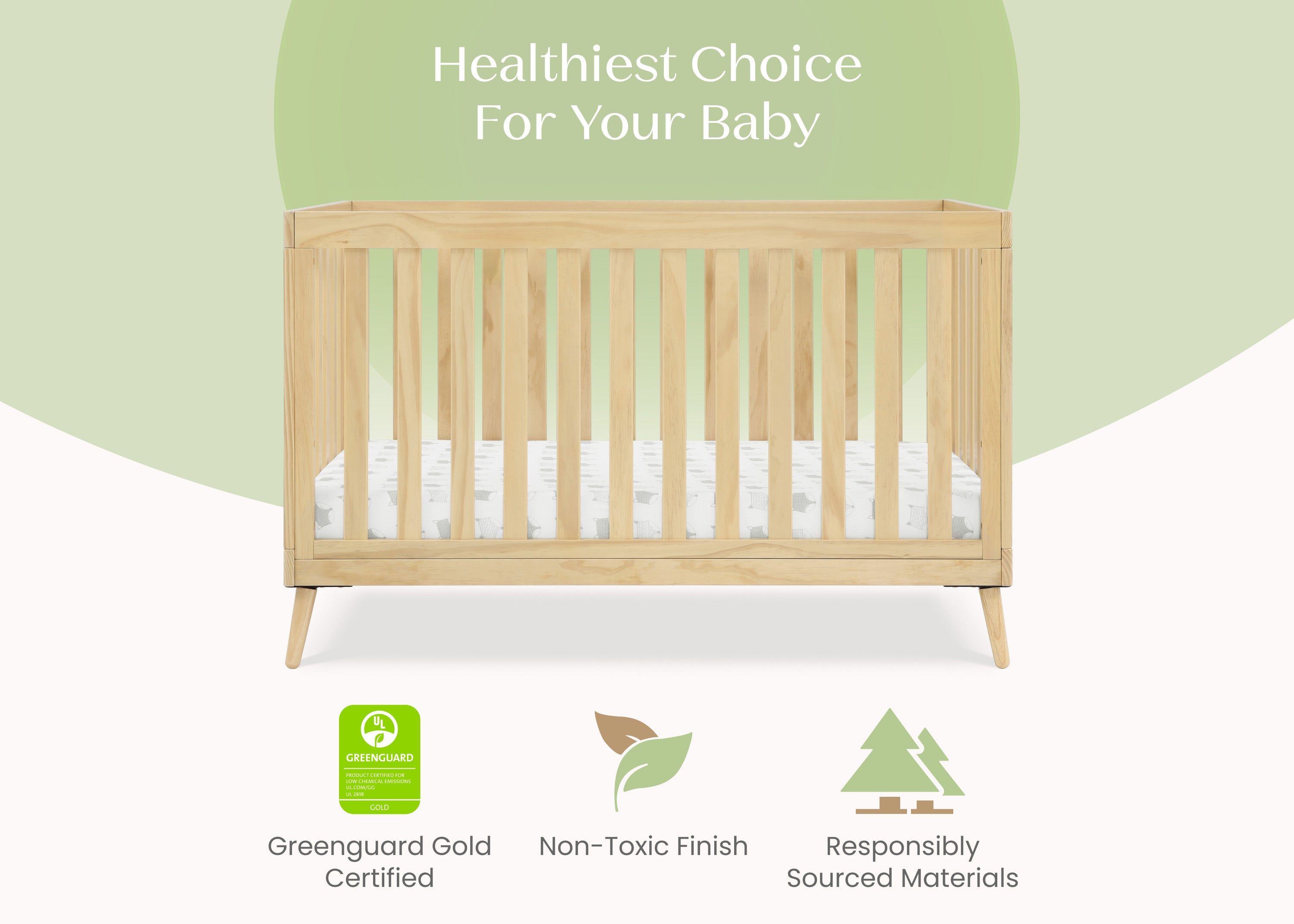 Essex 4-in-1 Convertible Baby Crib - Toddler Bed, Daybed & Full-Size Bed Conversion - Safe Nursery Furniture for Newborns & Kids - Perfect for Bedrooms, Daycare & Guest Rooms