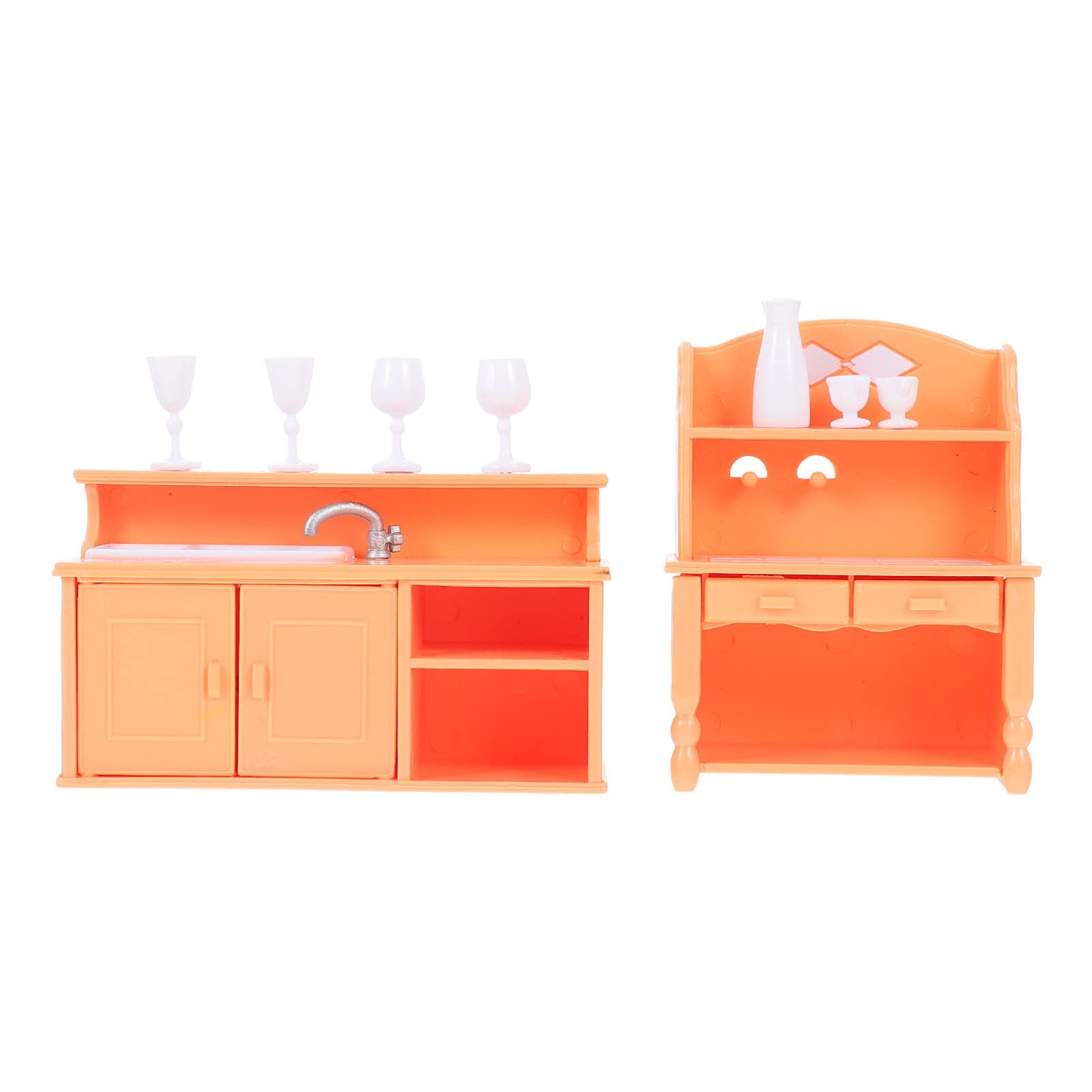 Yardwe Miniature Wooden Cabinet - Tiny Kitchen Accessories & Dollhouse Furniture for Home Decor - Perfect for Dollhouses, DIY Projects, and Tabletop Displays