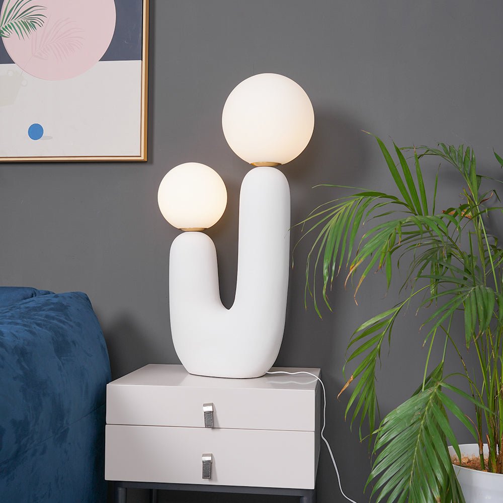 Oo Ceramics Table Lamp - Handmade Ceramic Nightstand Lamp for Bedroom & Living Room - Perfect for Cozy Home Decor & Ambient Lighting
